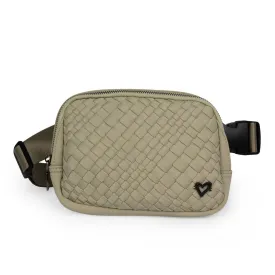 Vaughan Woven Belt/Crossbody Bag  - Khaki