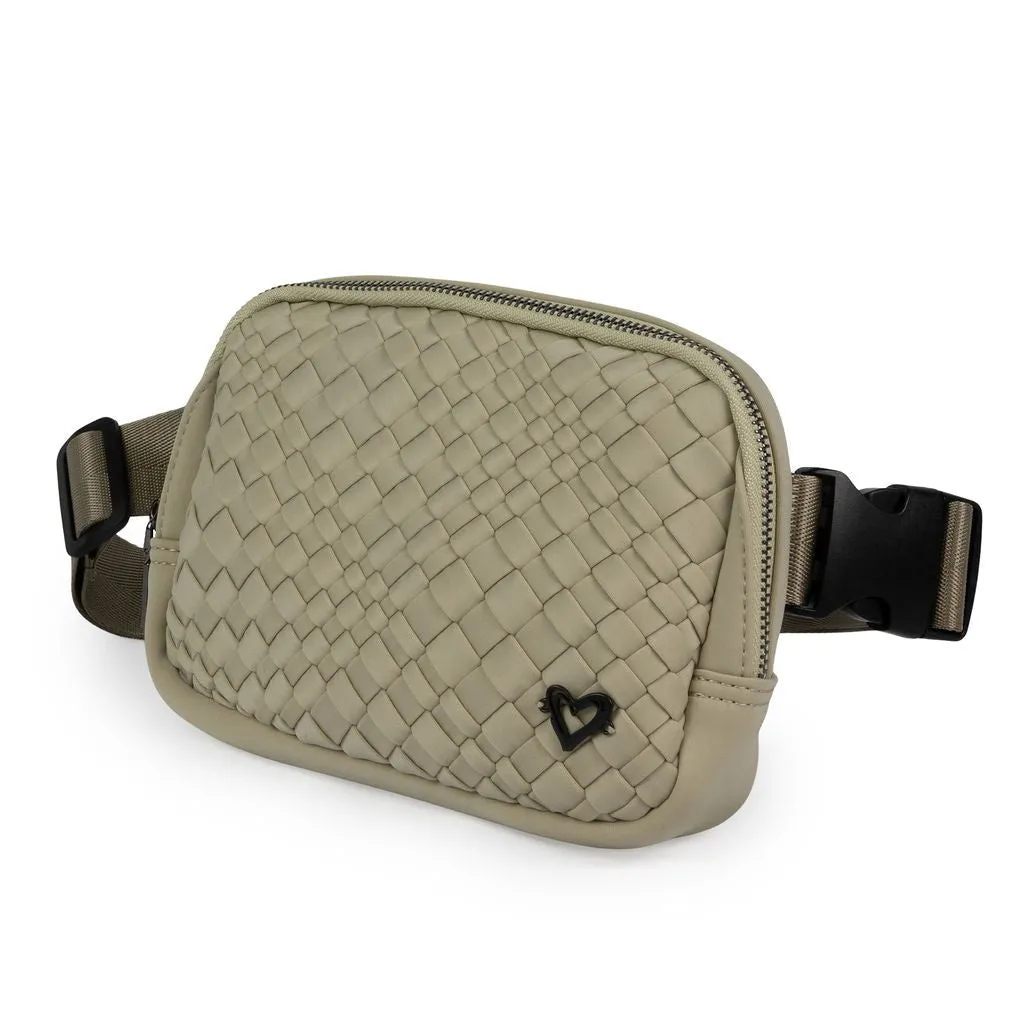 Vaughan Woven Belt/Crossbody Bag  - Khaki