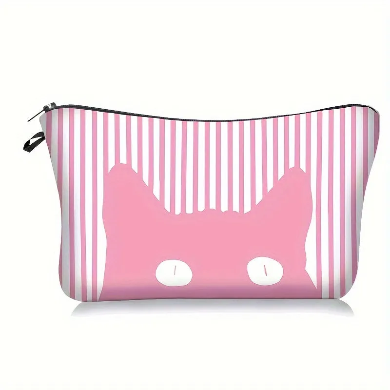 Versatile Cartoon Cat Cosmetic Bag Travel  Home Essential