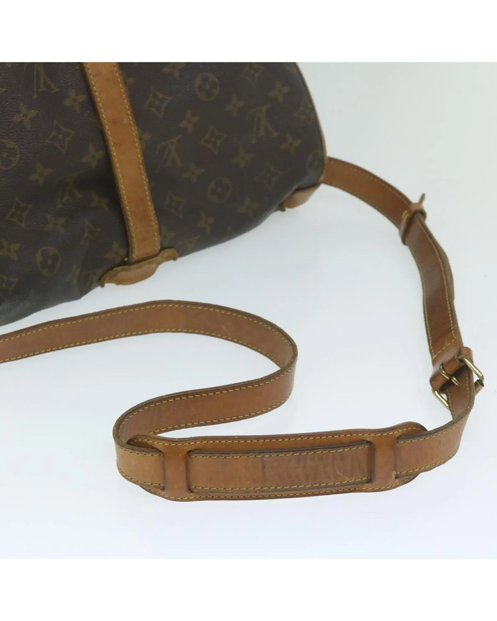 Vintage Monogram Canvas Shoulder Bag with Adjustable Strap - C Rank