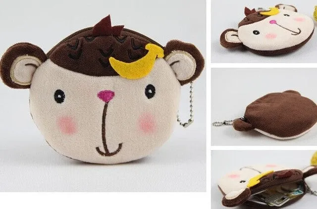 Wholesale Kawaii Cartoon UP 20Models 10CM Coin BAG Purse Wallet ; Plush Cotton HAND BAG ; KEY BAG ;  Pocket BAG Pouch Case