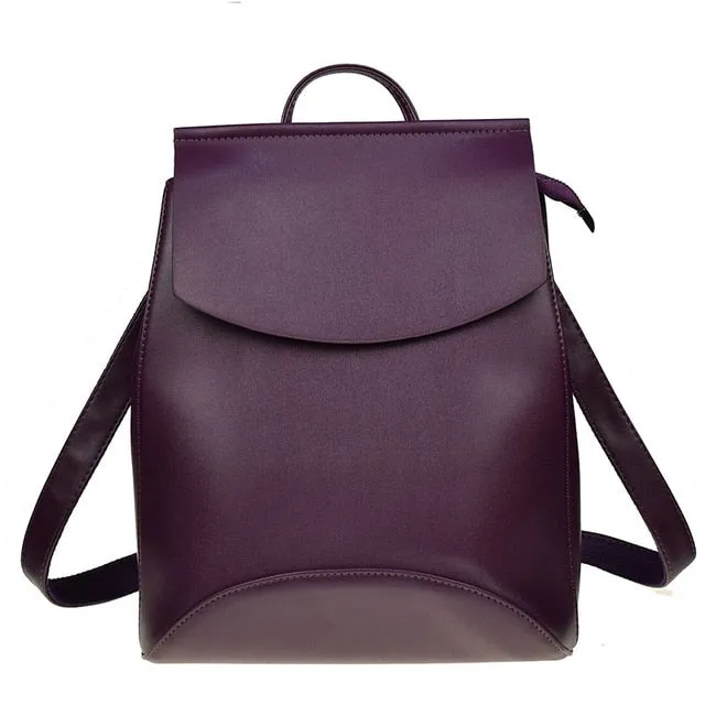 Women High Quality Fashion Leather Backpack Shoulder Bag