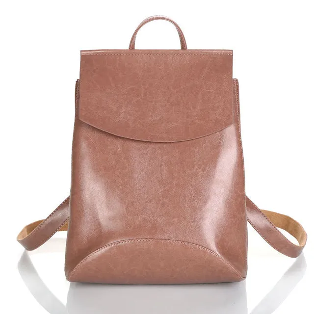 Women High Quality Fashion Leather Backpack Shoulder Bag