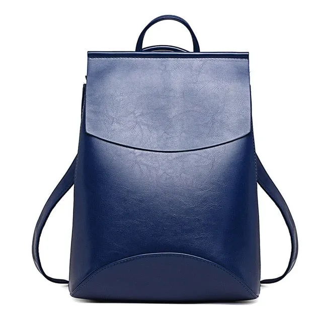 Women High Quality Fashion Leather Backpack Shoulder Bag