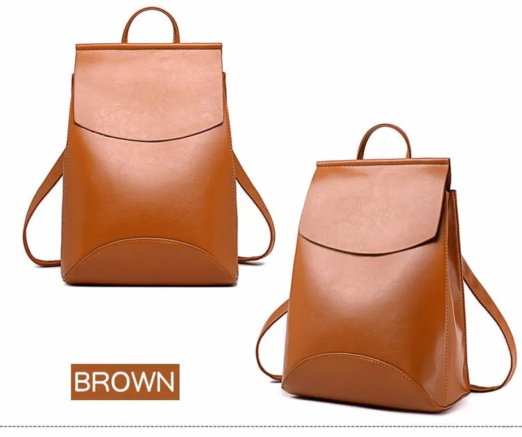 Women High Quality Fashion Leather Backpack Shoulder Bag